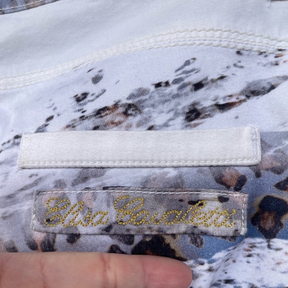 Elisa Cavaletti by Daniela Dallavalle White Trousers Pants with animal print 30 - Picture 7 of 13